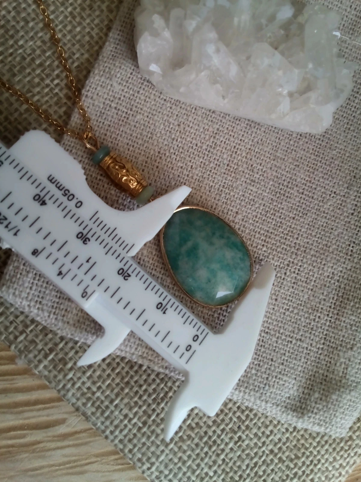 Necklace natural amazonite stones – photo 4